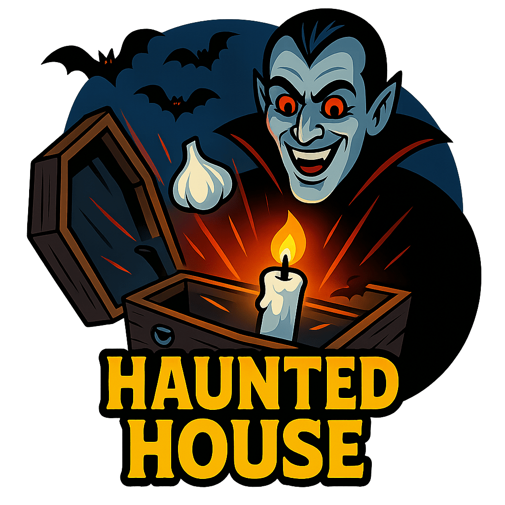 Vampiro gioca alla slot machine Haunted House